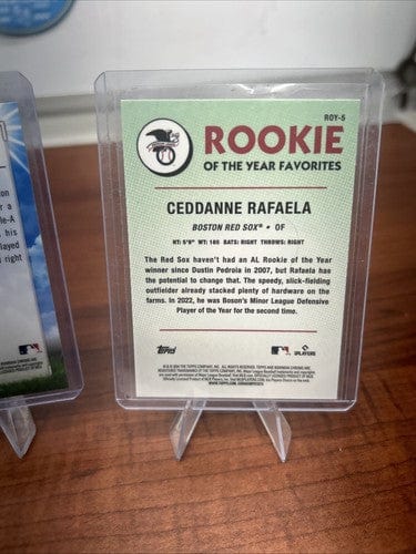 Cheap Sneaks Footwear/Sports Cards Baseball Card Ceddanne Rafela 2023-24 Bowman Chrome Lot #BCP-2, #MP-6, #SOS-4, ROY-5