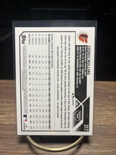 Cheap Sneaks Footwear/Sports Cards Baseball Card Cedric Mullins OF 2023 Topps Series One Baltimore Orioles #317