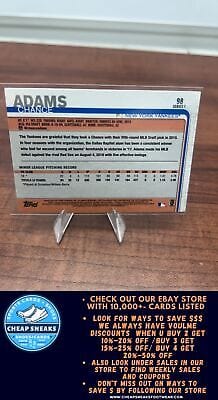 Cheap Sneaks Footwear/Sports Cards Baseball Card Chance Adams RC 2019 Topps #98 New York Yankees