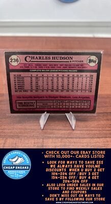 Cheap Sneaks Footwear/Sports Cards Baseball Card Charles Hudson 1989 Topps #236 New York Yankees