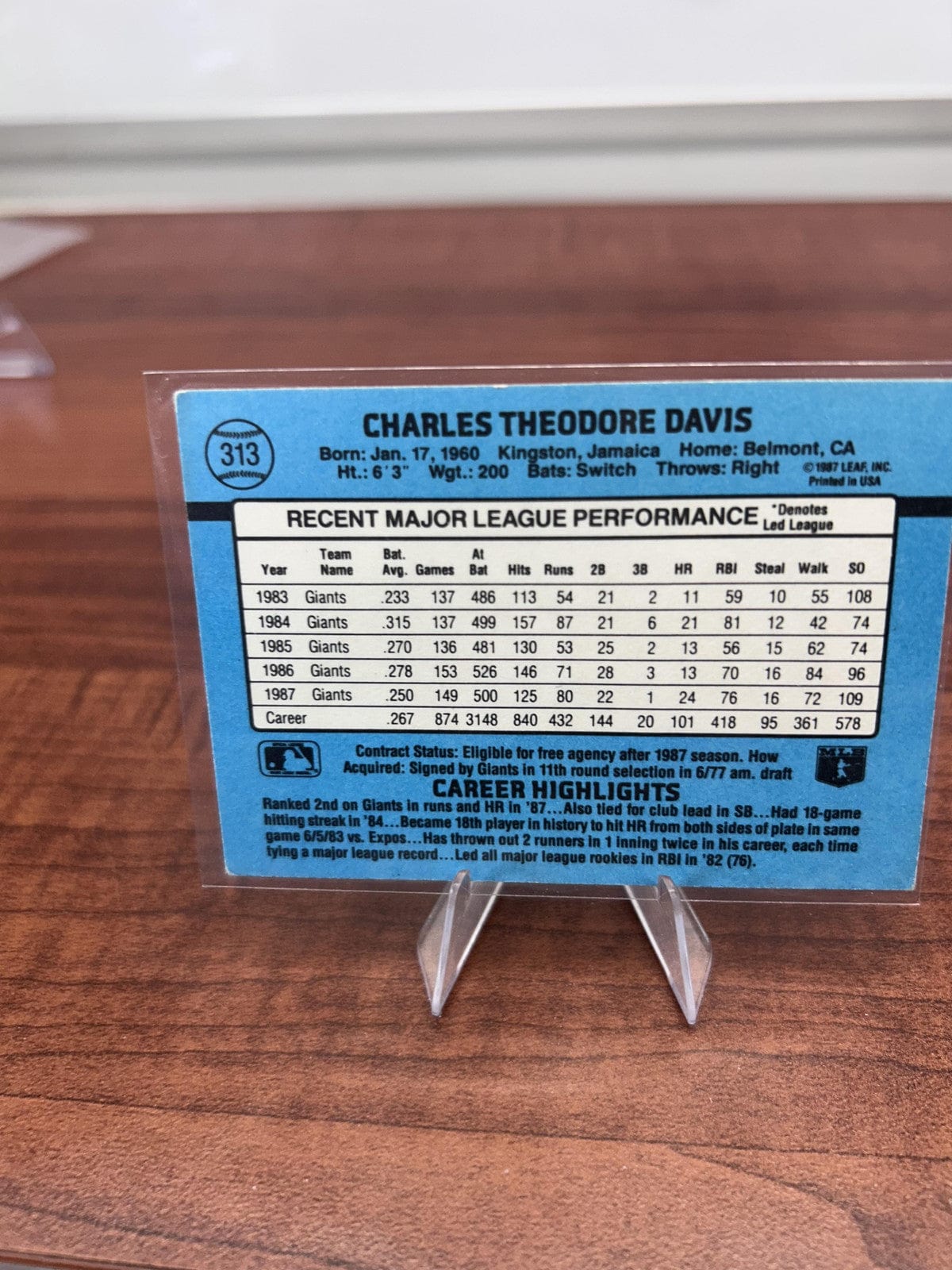 Cheap Sneaks Footwear/Sports Cards Baseball Card Chili Davis 1988 Donruss #313b San Francisco Giants