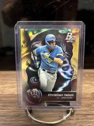 Cheap Sneaks Footwear/Sports Cards Baseball Card Christian Yelich 2023 Bowman Platinum Milwaukee Brewers Baseball Card