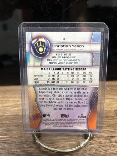 Cheap Sneaks Footwear/Sports Cards Baseball Card Christian Yelich 2023 Bowman Platinum Milwaukee Brewers Baseball Card