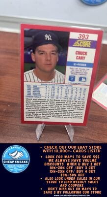Cheap Sneaks Footwear/Sports Cards Baseball Card Chuck Cary 1990 Score #393 New York Yankees