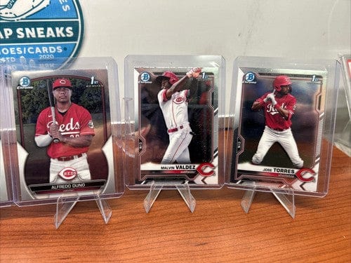 Cheap Sneaks Footwear/Sports Cards Baseball Card Cincinnati Reds 2021/2023-24 Bowman Chrome 1st Lot Duno,Jorge,Torres,