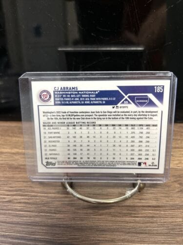Cheap Sneaks Footwear/Sports Cards Baseball Card CJ Abrams 2023 Topps Chrome Purple Speckle 18/299 Washington Nationals