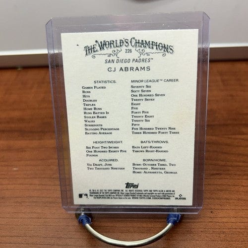 Cheap Sneaks Footwear/Sports Cards Baseball Card CJ Abrams RC 2022 Topps Allen &Ginter Rookie Card#226 San Diego Padres