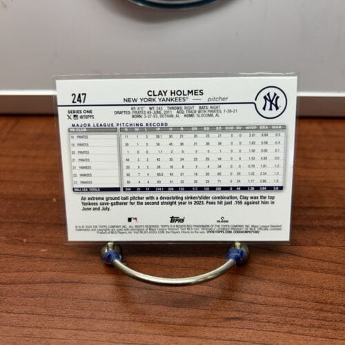 Cheap Sneaks Footwear/Sports Cards Baseball Card CLAY HOLMES 2024 Topps Series One Baseball Card #247 New York Yankees