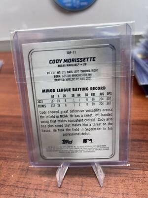 Cheap Sneaks Footwear/Sports Cards Baseball Card Cody Morissette 2022 Bowman Platinum Top Prospects #TOP-11 Miami Marli