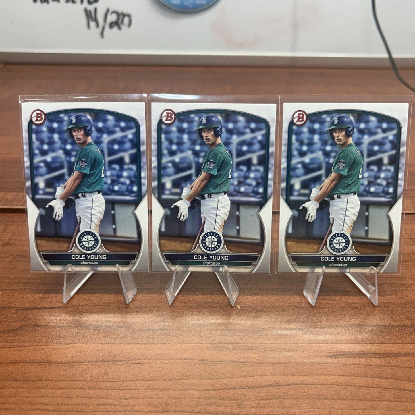 Cheap Sneaks Footwear/Sports Cards Baseball Card Cole Young 2023 Bowman Prospects #BP-9 Seattle Mariners + Bonus Cards