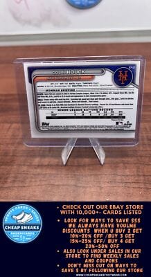 Cheap Sneaks Footwear/Sports Cards Baseball Card Colin Houck 2024 Bowman Chrome Prospects #BCP-123 New York Mets