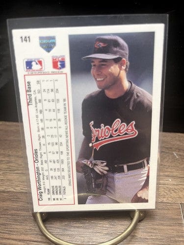 Cheap Sneaks Footwear/Sports Cards Baseball Card Craig Worthington Baltimore Orioles 1991 Upper Deck Baseball Card