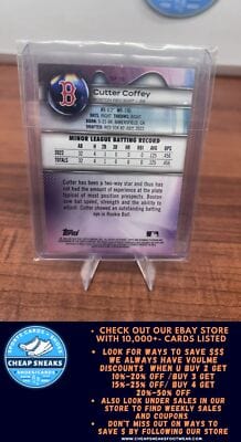 Cheap Sneaks Footwear/Sports Cards Baseball Card Cutter Coffey 2023 Bowman Platinum Top Prospects #TOP-76 Boston Red So
