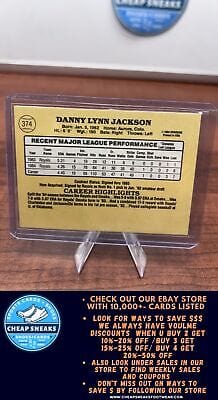 Cheap Sneaks Footwear/Sports Cards Baseball Card Danny Jackson 1985 Donruss #374 Kansas City Royals