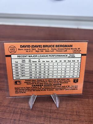 Cheap Sneaks Footwear/Sports Cards Baseball Card Dave Bergman 1990 Donruss #445c Detroit Tigers