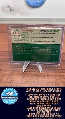 Cheap Sneaks Footwear/Sports Cards Baseball Card David Wright 2023 Topps Chrome Platinum Anniversary Refractor #492 New