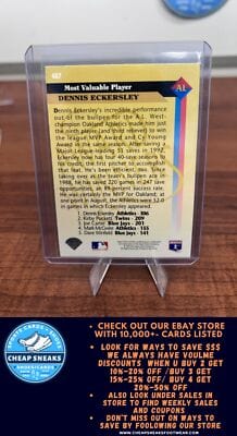 Cheap Sneaks Footwear/Sports Cards Baseball Card Dennis Eckersley 1993 Upper Deck #487 Oakland Athletics