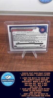 Cheap Sneaks Footwear/Sports Cards Baseball Card Derniche Valdez 2024 Bowman Chrome Prospects #BCP-7 Chicago Cubs