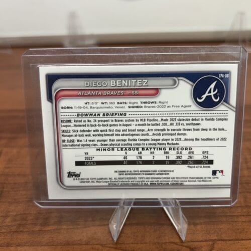 Cheap Sneaks Footwear/Sports Cards Baseball Card DIEGO BENITEZ 2024 Bowman Chrome 1st Bowman  AUTO #CPA-DB Atlanta Brav