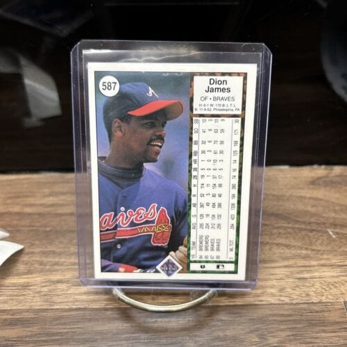 Cheap Sneaks Footwear/Sports Cards Baseball Card Dion James Atlanta Braves signed 1989 Upper Deck card COA