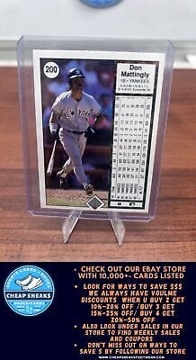 Cheap Sneaks Footwear/Sports Cards Baseball Card Don Mattingly 1989 Upper Deck #200 New York Yankees