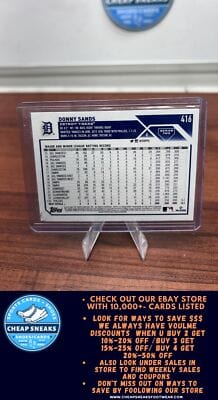 Cheap Sneaks Footwear/Sports Cards Baseball Card Donny Sands (RC) 2023 Topps Series Two Rookie Baseball Card #416 Detro