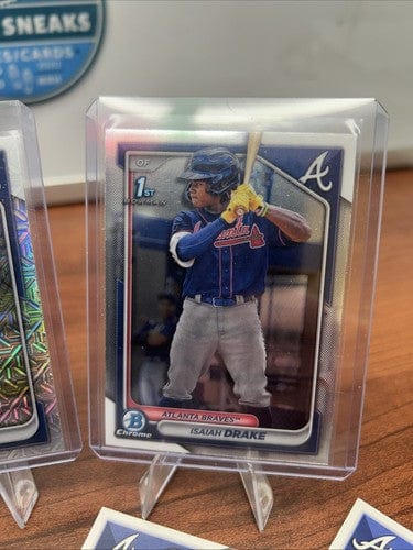 Cheap Sneaks Footwear/Sports Cards Baseball Card Douglas Glod 2024 “1st”Bowman Chrome Mojo+ Base/Isaiah Drake Base
