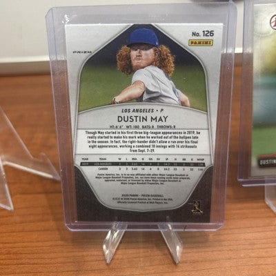 Cheap Sneaks Footwear/Sports Cards Baseball Card DUSTIN MAY (RC)2020 Panini White Wave Prizm Refractor SP #126 Rookie C