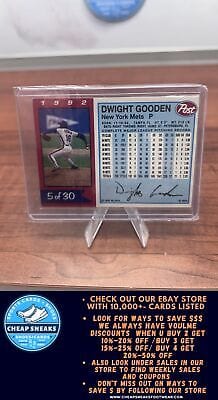 Cheap Sneaks Footwear/Sports Cards Baseball Card Dwight Gooden 1992 Post Cereal #5 New York Mets