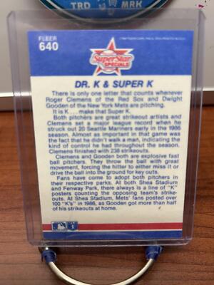 Cheap Sneaks Footwear/Sports Cards Baseball Card Dwight Gooden / Roger Clemens 1987 Fleer #640 New York Mets ,Boston Re
