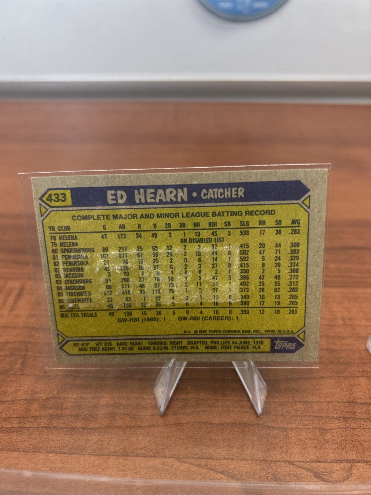 Cheap Sneaks Footwear/Sports Cards Baseball Card Ed Hearn 1987 Topps Baseball 433 New York Mets
