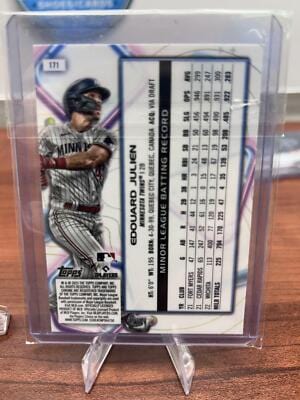 Cheap Sneaks Footwear/Sports Cards Baseball Card Edouard Julien RC 2023 Topps Cosmic Chrome #171 Minnesota Twins