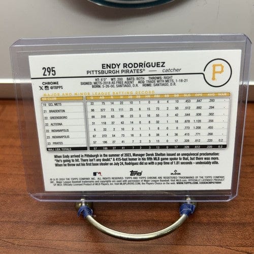 Cheap Sneaks Footwear/Sports Cards Baseball Card ENDY RODRIGUEZ 2024 TOPPS CHROME PINK REFRACTOR ROOKIE #295 PIRATES SP