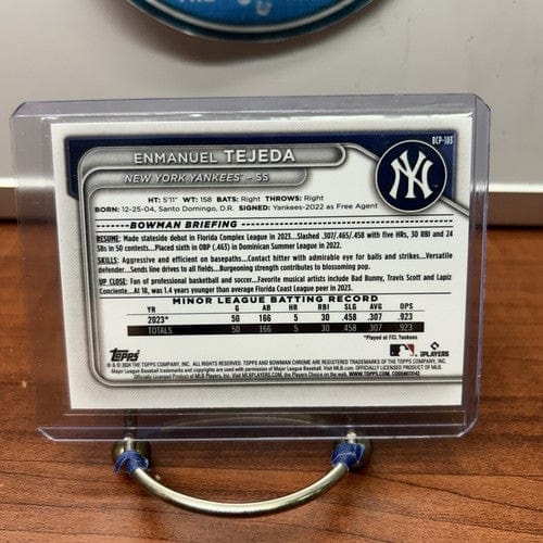 Cheap Sneaks Footwear/Sports Cards Baseball Card Enmanuel Tejeda 2024 1st Bowman Chrome Prospects #BCP-103 New York Yan