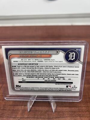 Cheap Sneaks Footwear/Sports Cards Baseball Card Enrique Jimenez 2024 Bowman Chrome Prospects #BCP-31 Detroit Tigers