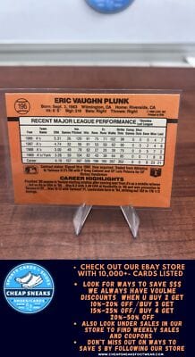 Cheap Sneaks Footwear/Sports Cards Baseball Card Eric Plunk 1990 Donruss #196 New York Yankees