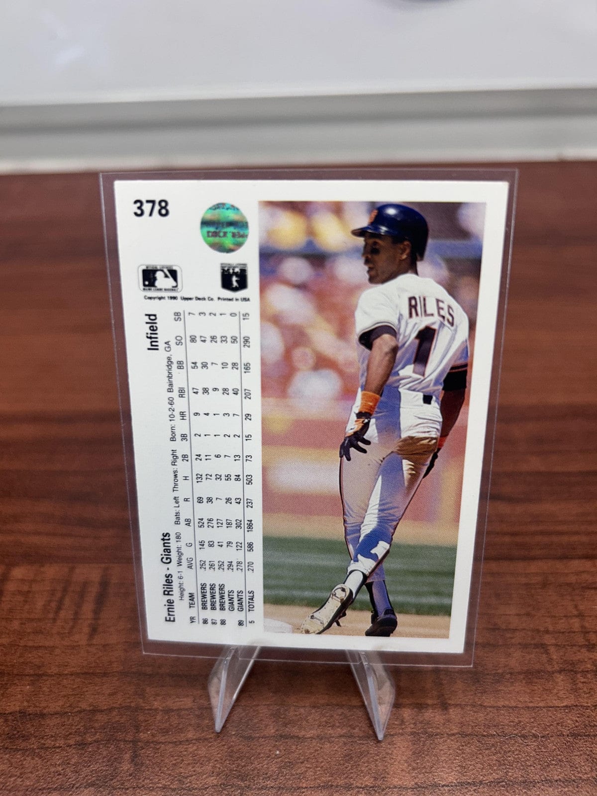 Cheap Sneaks Footwear/Sports Cards Baseball Card Ernie Riles 1990 Upper Deck #378 San Francisco Giants