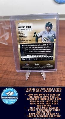 Cheap Sneaks Footwear/Sports Cards Baseball Card Esteury Ruiz RC 2023 Stadium Club #247 Oakland Athletics