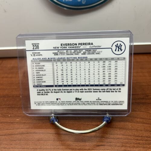 Cheap Sneaks Footwear/Sports Cards Baseball Card Everson Pereira 2024 Topps Chrome Silv. Refractor RC Card #238 New Yor