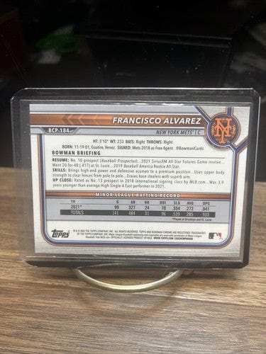Cheap Sneaks Footwear/Sports Cards Baseball Card Francisco Alvarez (RC) 2022 Bowman Chrome Mojo Refractor #BCP-184 New