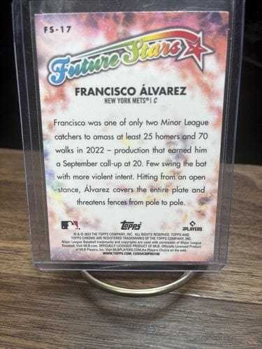 Cheap Sneaks Footwear/Sports Cards Baseball Card Francisco Alvarez (RC) 2023 Topps Chrome Future Stars Insert #FS-17 Me