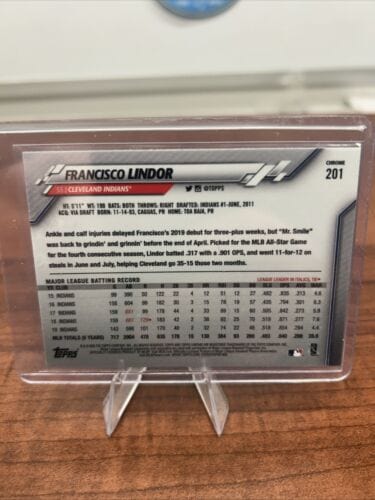 Cheap Sneaks Footwear/Sports Cards Baseball Card Francisco Lindor 2020 Topps Chrome Sapphire Edition #201 Guardians , M