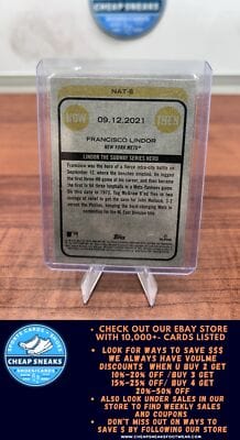 Cheap Sneaks Footwear/Sports Cards Baseball Card Francisco Lindor 2022 Topps Heritage Now and Then #NAT-8 New York Mets