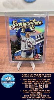 Cheap Sneaks Footwear/Sports Cards Baseball Card Francisco Lindor 2024 Topps Chrome Summertime in the Park #SITP-2 New