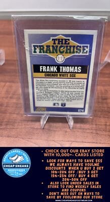 Cheap Sneaks Footwear/Sports Cards Baseball Card Frank Thomas 1991 Score #874 Chicago White Sox