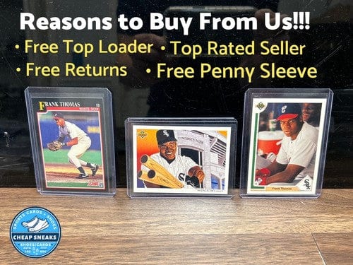 Cheap Sneaks Footwear/Sports Cards Baseball Card Frank Thomas Lot (3) HOF Chicago White Sox 91,92 Upper Deck,91 Score