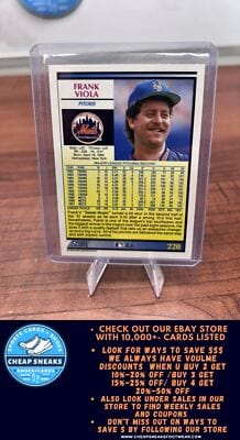 Cheap Sneaks Footwear/Sports Cards Baseball Card Frank Viola 1992 Score #220 New York Mets