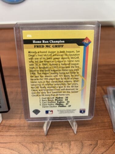 Cheap Sneaks Footwear/Sports Cards Baseball Card Fred McGriff HOF 5 Card Lot 91/92/93 Upper Deck, 1991 Leaf, 1992 Fleer