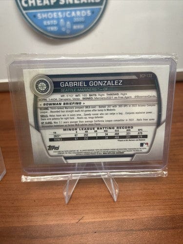 Cheap Sneaks Footwear/Sports Cards Baseball Card Gabriel Gonzalez 2023 1st Bowman Chrome Mojo #BCP-133 Seattle Marine