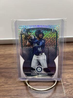 Cheap Sneaks Footwear/Sports Cards Baseball Card Gabriel Gonzalez 2023 Bowman Chrome Mojo Refractors #BCP-133 Mariners